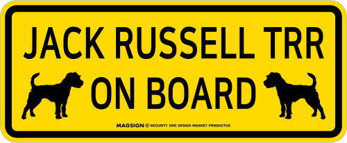 ジャックラッセルテリア,乗車中,カーマグネット,バンパーステッカー,英語,JACK RUSSELL TERRIER ON BOARD,イエロー,黄色