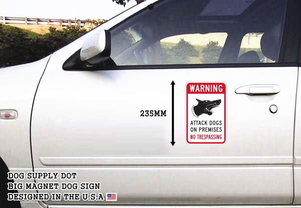 WARNING-NO TRESPASSING マグネットサイン