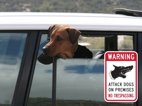 WARNING-NO TRESPASSING マグネットサイン