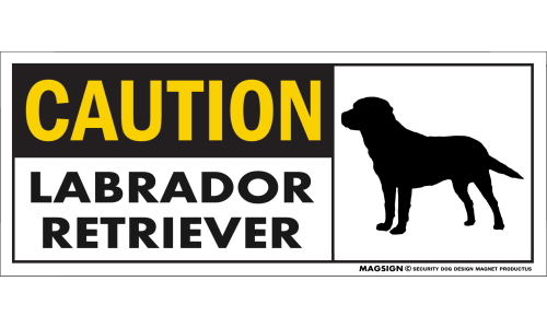 ラブラドールレトリーバー,ラブラドールレトリバー,車,マグネット,バンパーステッカー,強粘着ステッカー,CAUTION,LABRADOR RETRIEVER,英語,警戒,屋外,防水性能,耐水性,耐光性,耐候性,日本製