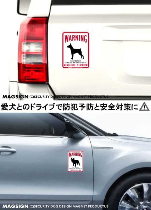 WARNING,英語,警告,資産,保護,警戒,マグネット,ステッカー