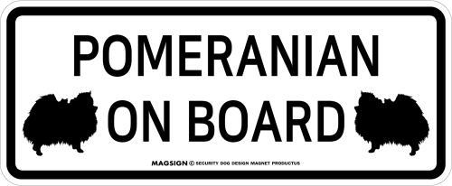 ポメラニアン,乗車中,カーマグネット,バンパーステッカー,英語,POMERANIAN ON BOARD,ホワイト,白色