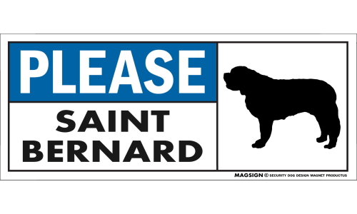 セントバーナード,マグネット,犬,車,バンパーステッカー,英語,喜ばせる,満足させる,PLEASE,SAINT BERNARD,強粘着ステッカー,屋外,防水性能,耐水性,耐光性,耐候性,日本製