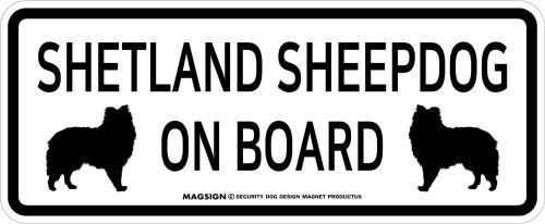 シェットランドシープドッグ,乗車中,カーマグネット,バンパーステッカー,英語,SHETLAND SHEEPDOG ON BOARD,ホワイト,白色