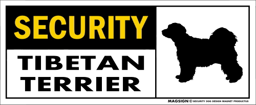 チべタンテリア,車,マグネット,セキュリティーステッカー,英語,警備,防犯,SECURITY,TIBETAN TERRIER,屋外,防水性能,耐水性,耐光性,耐候性,日本製