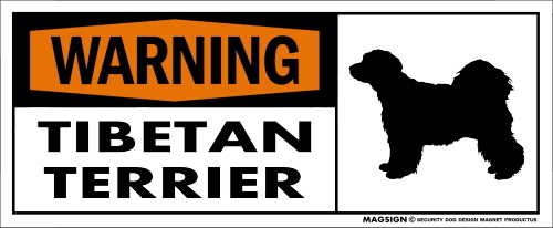 チべタンテリア,英語,注意,警告,犬,警戒,マグネット,バンパーステッカー,WARNING,TIBETAN TERRIER,防水性能,耐水性,耐光性,耐候性,日本製