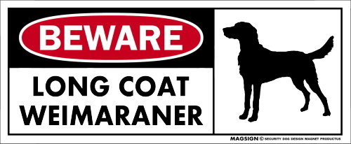 ロングコートワイマラナー,マグネット,犬,車,バンパーステッカー,注意,英語,BEWARE,LONG COAT WEIMARANER,強粘着ステッカー,屋外,防水性能,耐水性,耐光性,耐候性,日本製