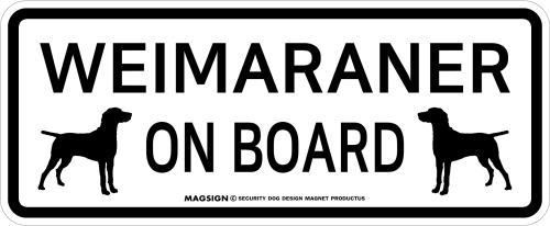 ワイマラナー,乗車中,カーマグネット,バンパーステッカー,英語,WEIMARANER ON BOARD,ホワイト,白色