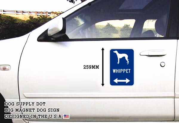 WHIPPET イラスト&矢印 マグネットサイン