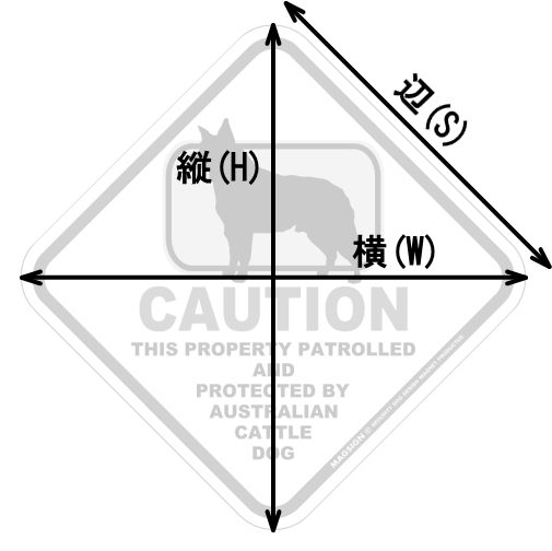 PATROLLED AND PROTECTED マグネットサインのサイズ表